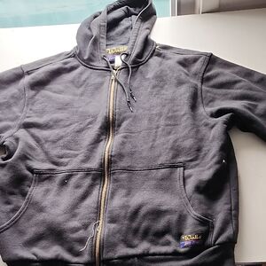 Walls Charcoal Full-Zip Hoodie Zero Zome Thick Hoodie Large